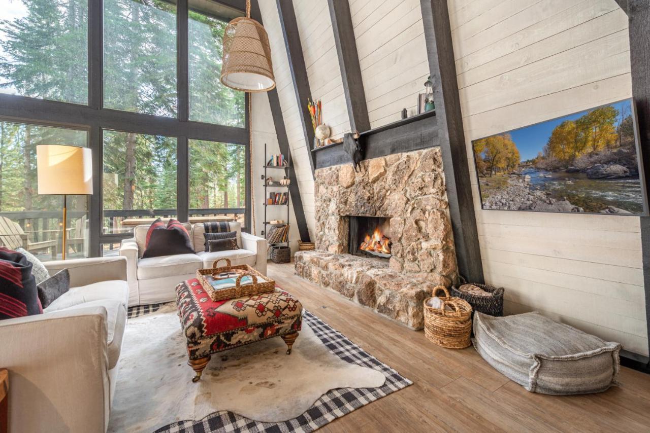 Mid Century Modern A-Frame Cabin At Northstar Villa Truckee Bagian luar foto